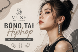 Bông tai hiphop Muse Accessories thiết kế cá tính, nổi loạn dành cho phái đẹp