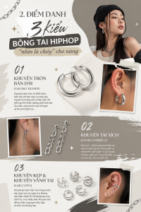 Các mẫu khuyên tai hiphop hot trend cá tính