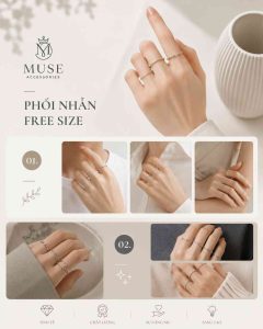 Gợi ý cách phối đồ phong cách tối giản và layering cùng nhẫn free size Muse Accessories