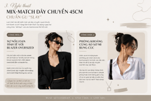 Cách phối đồ với dây chuyền 45cm cực slay