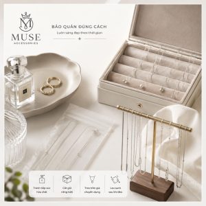 Vòng cổ sợi mảnh bảo quản đúng cách