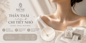 Vòng cổ sợi mảnh bạc S925 Muse Accessories phong cách tối giản Quiet Luxury